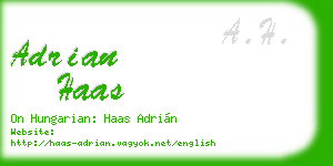 adrian haas business card